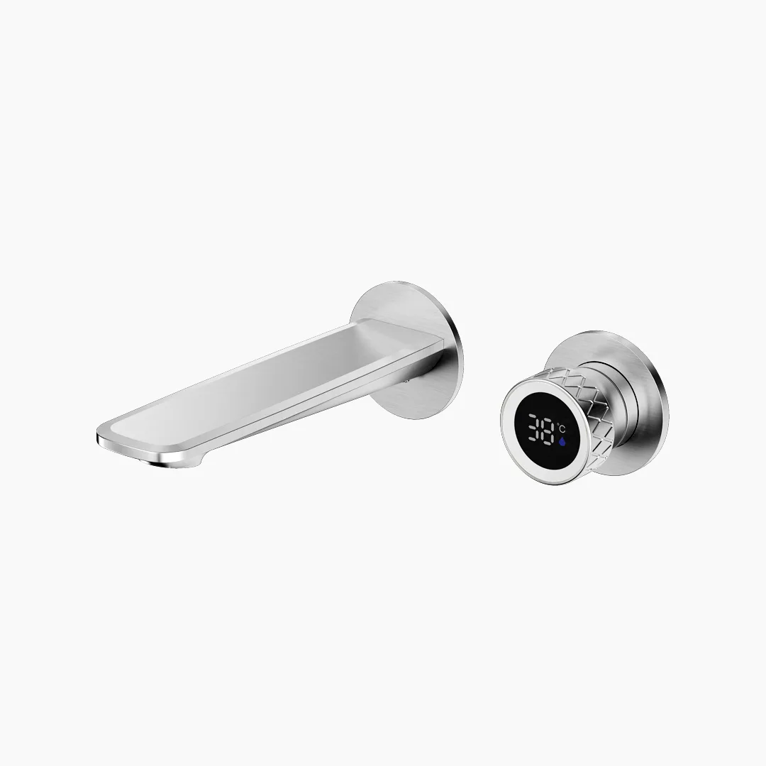 11 1701 Wall-Mounted Basin Mixer — 2-Piece Brass Wall Faucet